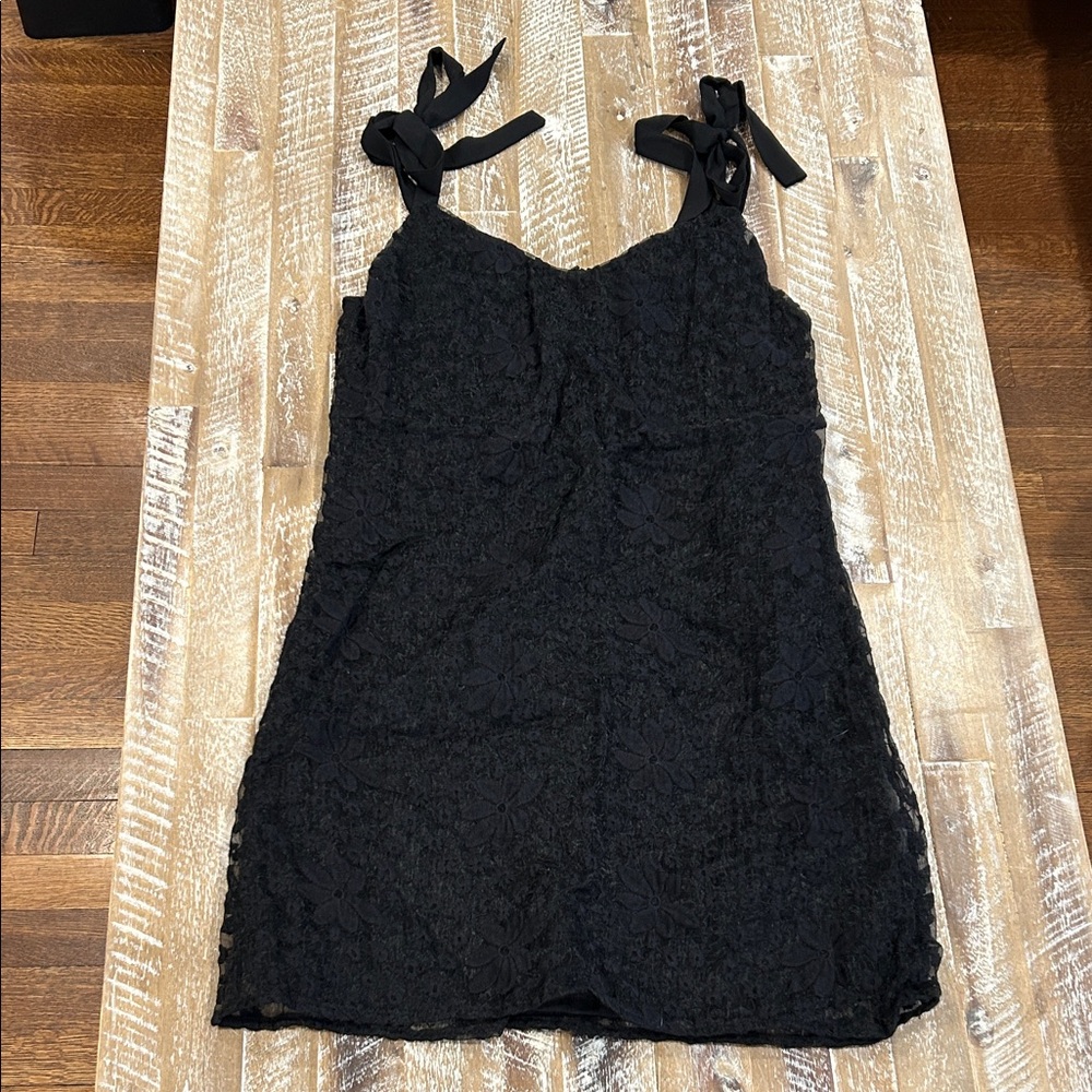Mi Ami Black Lace Mini Dress